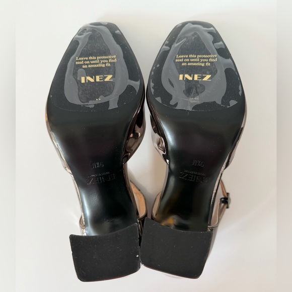 NWOT Inez Cleo Mary Jane Block Heel in Metallic, Size 9.5 - Picture 7 of 8